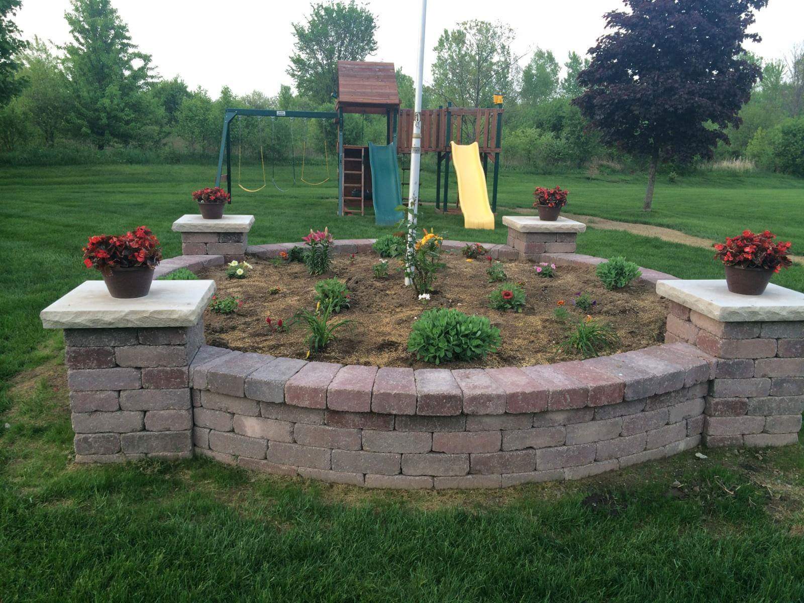 Beautiful Retaining Wall Installation in Northville, MI